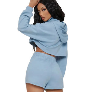 Summer Custom <b>Short</b> Sleeves Crop Tank <b>Top</b> Tracksuit <b>and</b> <b>Shorts</b> <b>Set</b> Two Piece Biker <b>Set</b> for Women <b>Short</b> <b>Set</b> - Product Image 5