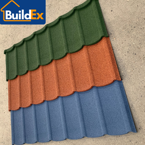 Estilo moderno, colores personalizados, 0,5mm de espesor, azulejo de techo de Metal recubierto de piedra <span class=keywords><strong>Tudor</strong></span> para Liberia, Kenia, Tanzania, Afrique <span class=keywords><strong>House</strong></span> - Product Image 2