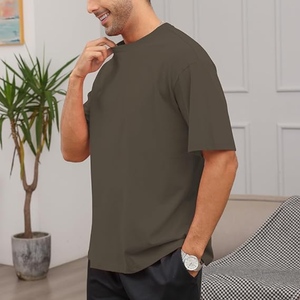 T-shirt lourd surdimensionné 100% coton de haute qualité impression personnalisée T-shirt lourd T-shirt uni pour hommes - Product Image 3