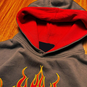 Y2K New Flame Geometric Pattern Sudadera con capucha bordada American Street Retro Sportswear Street Hip Hop Gothic Loose Man Hoodies - Product Image 5