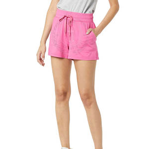 Wholesale High Quality Hot Shorts Breathable Women Shorts with <b>Elastic</b> <b>Waist</b> and Pockets Custom Color Polyester/Cotton - Product Image 3