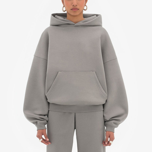 Sudadera con Capucha para Mujer, 100% Algodón, Felpa Francesa, Color Sólido, con Bolsillo, Corte Regular, Estilo Casual para Otoño - Product Image 4