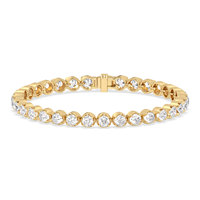 REYES Nouvelle Arrivée Argent Sterling 925 8Ct 4mm Moissanite Boîte Serrure Tennis Bracelet Personnalisé Femmes Accessoires Fine Jewelry