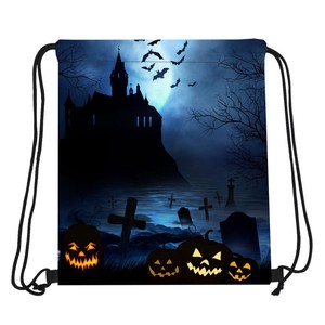 <b>Halloween</b> Drawstring Candy Bag Oxford Cloth Party Favor Sack Custom Size for Festive Events - Product Image 4