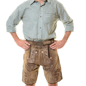Pantalones cortos de cuero bávaro de alta calidad Lederhosen personalizables con bordado detallado para tradicional - Product Image 2