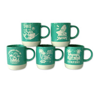 Vente en gros tasse en céramique mer océan plage souvenir tortue tasse à café en céramique