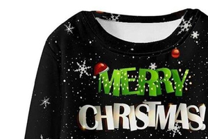 Sudadera Navideña Premium de Alta Calidad para Hombre, Sudadera de Manga Larga con Estampado de Papá Noel para Niño, Hecha en Pakistán - Product Image 6