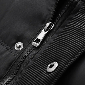 La chaqueta universitaria de invierno con capucha y cuello levantado más vendida para hombre de talla grande con bolsillo transpirable Reversible tela vaquera - Product Image 6