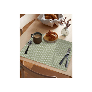 Outdoor 100% Cotton Embroidered Jacquard 14x20 160 GSM Biodegradable Handmade In India Custom Branding <b>Table</b> Mats Bulk Ready - Product Image 3