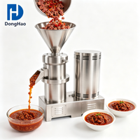 Machine à beurre de cacahuètes à petite échelle en acier inoxydable, moulin colloïdal de qualité alimentaire pour le broyage de pâte de sésame et de sauce chili