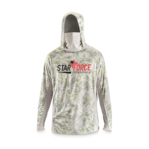 Impermeable UPF50 + Camisas de pesca Sudadera con capucha de protección solar Ropa de pesca Logotipo personalizado Sudadera con capucha de pesca de manga larga Sublimación - Product Image 4