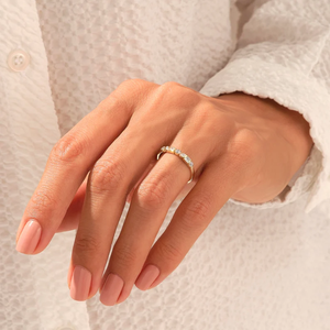 Offre spéciale sur pour GIA certifié Lab Grown Diamond Wedding Band Multi-Stone Round Marquise Fashion Ring pour les fêtes - Product Image 5