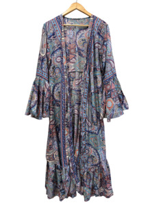 ชุดเดรสแฟชั่นสไตล์โบฮีเมียนสำหรับผู้หญิงชุดเดรสยาวทำจากผ้าไหมส่าหรีผ้าลูกไม้สำหรับตกแต่งในฤดูร้อน - Product Image 6