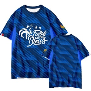 Maillot de football de l'équipe nationale de <span class=keywords><strong>France</strong></span> Mbappé 2026, impression 3D sublimée, t-shirt de football à manches courtes à séchage rapide, personnalisé - Product Image 3