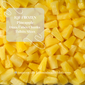 Ananas surgelé LQF en vrac, qualité standard, ananas surgelé rapidement, marque KME, 10 kg, stockage à -18°C - Product Image 1