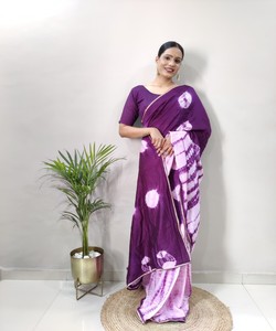 Sari Silk listo para usar fiesta India ropa de boda en precio al por mayor trabajo de bordado tradicional banarasi Khadi - Product Image 4