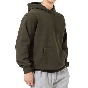 Sweat à capuche pour hommes de qualité supérieure 100% coton biologique polaire épais Streetwear Style Hip Hop grandes tailles sweats à capuche - Product Image 6