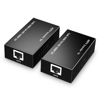 Extensor de Señal HDTV Metálico ZLD de 60M 1080p 3D, Transmisor y Receptor a través de Cat5e/6, Conversor Ethernet RJ45