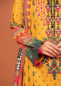 Lourd brodé moutarde pelouse coton Kameez indien pakistanais musulman Festival porter diamant dentelle Sequin pour les femmes Palazzo Salwar - Product Image 2