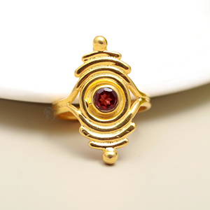 925โกเมนตัดเงินสเตอร์ลิงแบบพรีเมี่ยมเครื่องประดับแบบกึ่งสำเร็จรูปพลอยโกเมนสีแดงธรรมชาติที่ไม่เหมือนใครสำหรับงานแต่งงานและงานปาร์ตี้ - Product Image 1