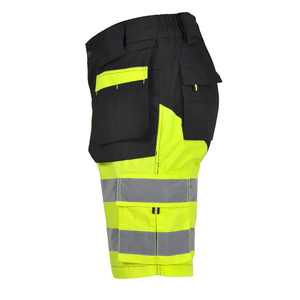 Hi Vis Safety Poliéster Algodón Hombres Verano Trabajo Chaleco Estilo Pantalones Personalizable Logo Transpirable Pantalones Cortos Reflectantes - Product Image 3