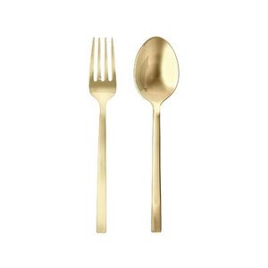 Tenedor y cuchara Juego de cubiertos de metal chapado en oro de acero inoxidable de alta calidad Decoración para el hogar Mesa - Product Image 6