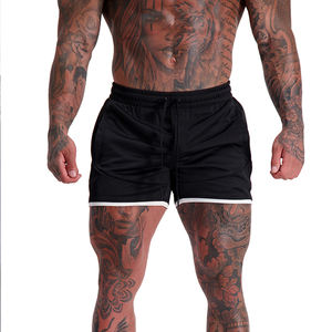 Noir Blanc Couleur Contrastée Avec Propre Fait À La Main Dernier Style Gym Wear Eco Friendly Soft Touch Fabric Fitness Workout Sport Shorts - Product Image 2