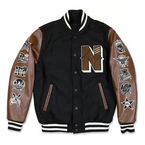 OEM personnalisé hommes décontracté laine mélangée chenille broderie Baseball Letterman Bomber varsity veste High Street Style hiver extérieur - Product Image 1