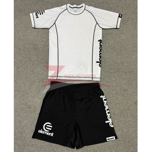 custom no gi set rash guards mma shorts sets sublimation printing grappling <b>bjj</b> mma shorts rash guards sets made in pakistan - Product Image 1