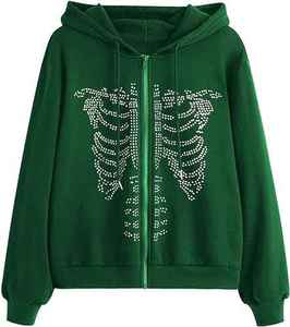 Sweats à capuche en coton mélangé avec strass pour hommes en éponge épaisse transfert de pierre du Rhin avec logo personnalisé pour hommes - Product Image 1
