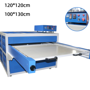 Presse à Chaud Hydraulique Automatique Double Station de Haute Qualité, Vente Directe Usine, 120*120cm / <span class=keywords><strong>100</strong></span>*130cm pour Usine de Confection - Product Image 1