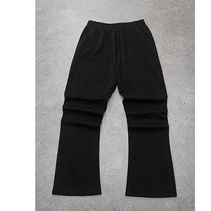 Pantalon de survêtement pour homme sur mesure, coton lourd, délavage à l'acide, ample, jambe large, taille haute, décor en strass, streetwear - Product Image 3