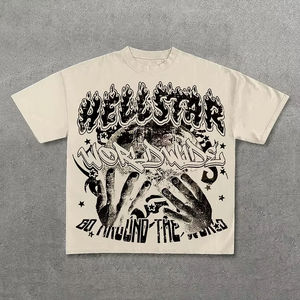 100% coton lourd lavé Boxy recadrée T-Shirt personnalisé DTG impression Streetwear pour hommes et femmes Style décontracté - Product Image 4