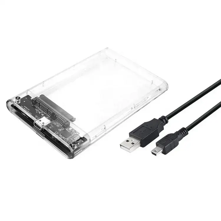 Ucuz fiyat harici HDD muhafaza sabit disk muhafazası SSD kutusu plastik 2 .5 inç SATA III USB2.0 Sata sabit disk harici muhafaza