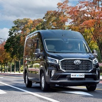 Boîte de vitesse automatique à pneu unique Saic Maxus V90 6MT 9 places Diesel VAN à traction arrière Sièges en cuir Intérieur foncé Euro VI ACC