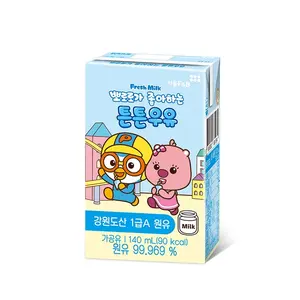 لبن بورورو الأصلي المفضل مصنوع في كوريا جيد لصحة الطفل لذيذ وتغذية الحليب الخام HACCP