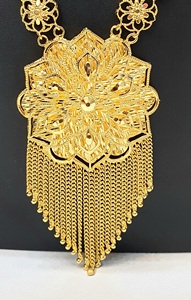 Colección Árabe, Conjuntos de Joyería Fina Chapados en Oro de 24 Quilates, Cobre con Perla y Diamante para Regalo - Product Image 3