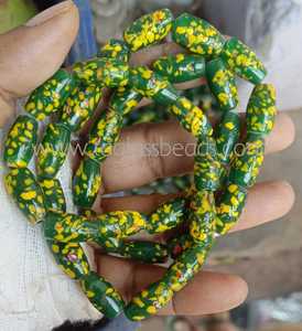 Perles rondes en verre jaune vieilli sur mesure, taille 18 mm, aspect antique vieilli riche, emballées pour la fabrication de bijoux - Product Image 6