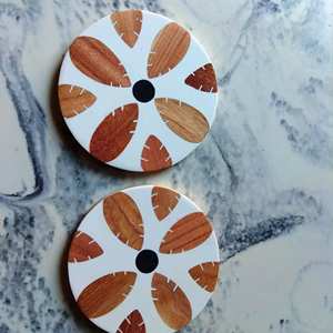 Hot Selling Wooden <b>Marble</b> Resin Customized Coaster Set With Natural & Customized Color Made in India - Product Image 4