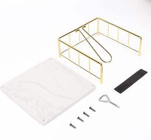Flat Napkin Holder Metal Kitchen Napkin Holder with Weighted Tension Arm Rustic <b>Tissue</b> <b>Paper</b> Dispenser for Countertop Table - Product Image 2