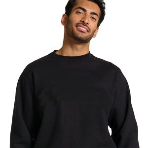 Sweat-shirt surdimensionné pour homme, lavage à l'acide, col rond, manches longues, vintage, 330 g/m², coton, motif uni, sweat-shirt d'hiver - Product Image 1
