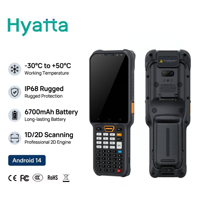 Terminal portable industriel robuste pour chaîne du froid, longue portée, PDA Android 14, IP68, scanner de codes-barres 1D 2D, batterie 6700 mAh à échange à chaud