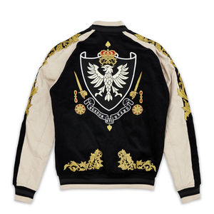 เสื้อแจ็กเก็ตเลตเตอร์แมนสำหรับผู้ชายสไตล์สตรีทแวร์ผ้าวูล100% 2024ฤดูหนาวแขนเสื้อหนังสำหรับนักเรียนนักศึกษาขายส่ง - Product Image 3