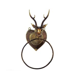 Anillo de Toalla de Latón Premium Estilo Cisne, Anillo de Toalla Dorado Antiguo, Soporte de Toalla de Mano Dorado para Baño, Colgador de Toalla de Latón - Product Image 5