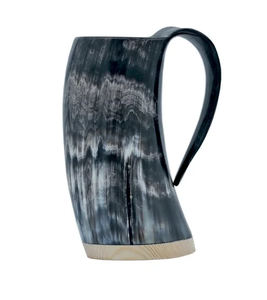 Taza de Cuerno de Búfalo Pulida de 600 ml con Logotipo Personalizado Grabado en la Jarra para Café - Product Image 1