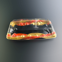 Barquettes jetables OFUNA en polystyrène pour 2 à 4 pièces, assiettes et bols rectangulaires de qualité alimentaire pour sushis et salades