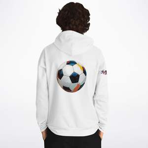 Sudadera con Capucha Deportiva Tejida con Diseño Vibrante de Balón de Fútbol con Efecto de Salpicaduras de Pintura - Product Image 2