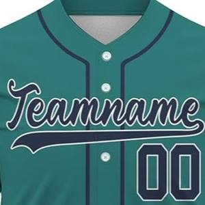 เสื้อเบสบอลพิมพ์ลายดิจิทัลสำหรับผู้ชายเสื้อกีฬาเบสบอลสำหรับผู้ชายระบายอากาศได้ดี - Product Image 6