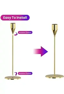 Nouveau design de bougeoir de bonne finition longue table en métal bougeoir pour la maison pour la vaisselle aux chandelles vente en gros - Product Image 3