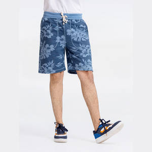 Short de fitness avec logo imprimé personnalisé de style vintage pour hommes High Street Gym Short mi-taille respirant 100% coton à séchage rapide - Product Image 3